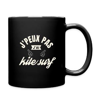 J peux pas j ai kitesurf - Mug uni - noir - Droite