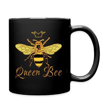 Bienenkönigin Biene Königin Krone goldgelb - Tasse einfarbig - Schwarz - Rechts