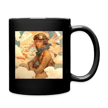 Pilote dans les nuages - Mug uni - noir - Droite