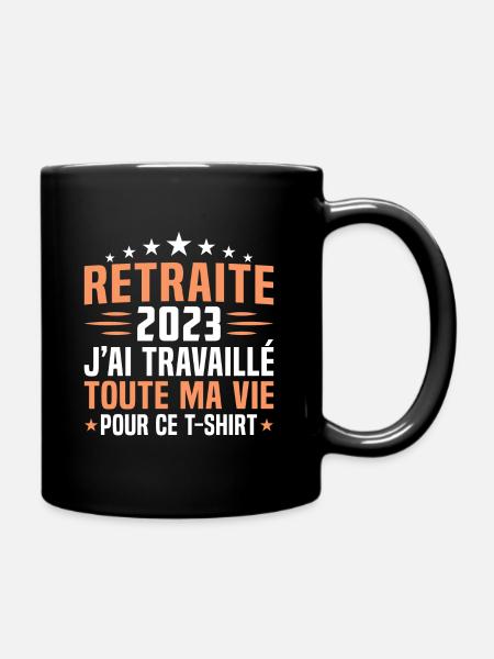 Retraité en 2023 cadeau retraité 2023 - Mug uni - noir