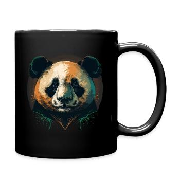Cute Panda Head - Full Colour Mug - black - Right