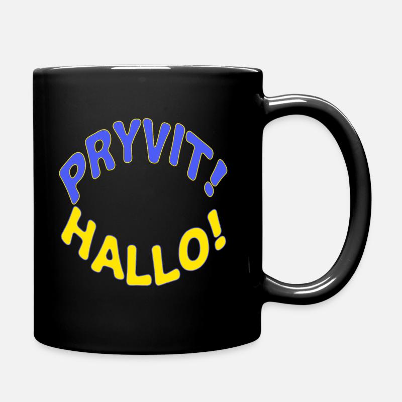 Ukrainian Ukrainian Ukraine Pryvit-Hello Gift - Full Colour Mug - black