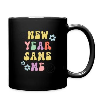 New Year Same Me New Year's Eve Happy New Year - Full Colour Mug - black - Right