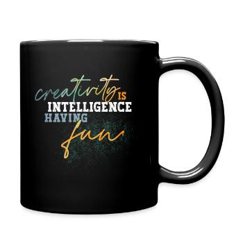 Creativity intelligence - Tasse einfarbig - Schwarz - Rechts