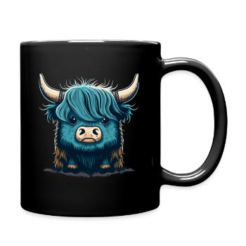 mignon, yak, illustration - Mug uni - noir - Droite