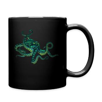 Calmar mandala - Mug uni - noir - Droite