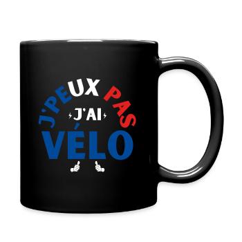 J'Peux Pas J'Ai Vélo - Mug uni - noir - Droite