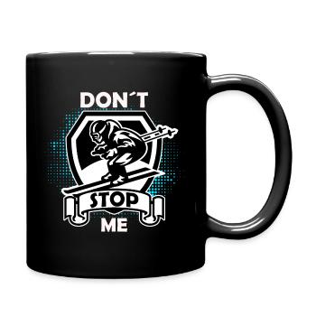 Dont stop me. Skifahren Wintersport Race - Tasse einfarbig - Schwarz - Rechts