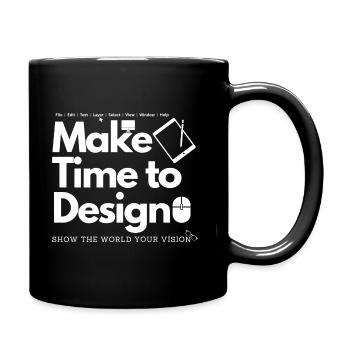 Make Time to Design Logo White - Full Colour Mug - black - Right