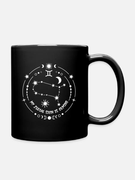 Sternzeichen Zwillinge - Tasse einfarbig - Schwarz