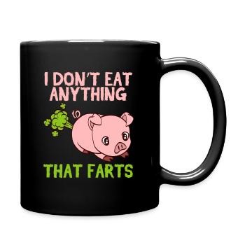 Je ne mange rien qui pète la conception de - Mug uni - noir - Droite