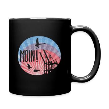 Moin! Ver. 2 - Tasse einfarbig - Schwarz - Rechts