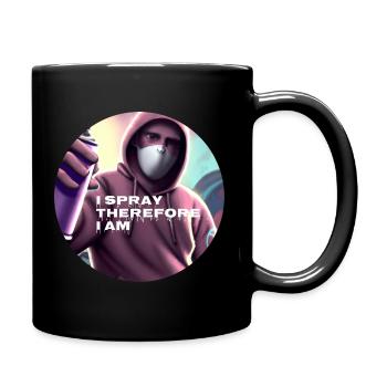 JE PULVÉRISE DONC JE SUIS - Pulvérisateur avec canette - Mug uni - noir - Droite