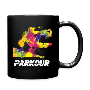 free running - Full Colour Mug - black - Right