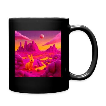 Surreal Rabbit - Full Colour Mug - black - Right