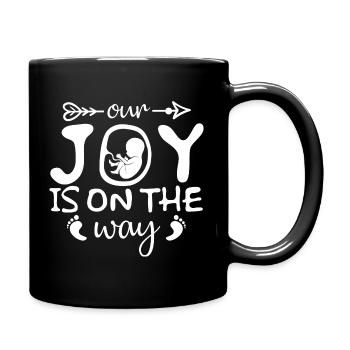 Pregnant, baby is on the way, pregnancy - Full Colour Mug - black - Right