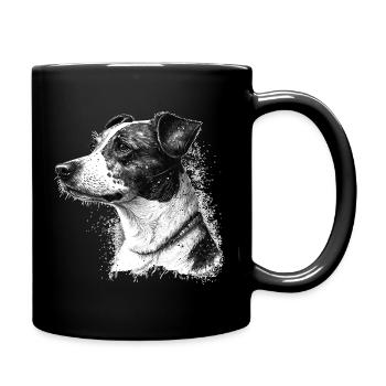 Jack Russell - Tasse einfarbig - Schwarz - Rechts
