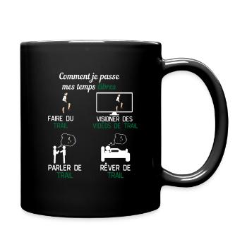 temps libre trail cadeau trailler - Mug uni - noir - Droite