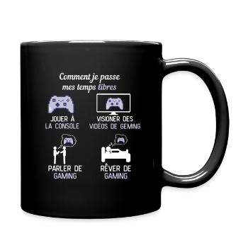 console temps libre jouer à la console cadeau game - Mug uni - noir - Droite