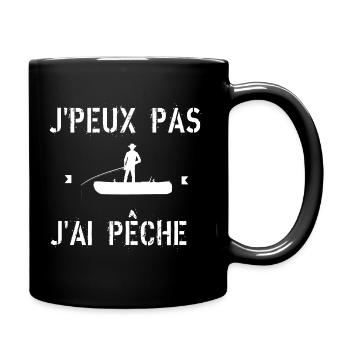 J'peux pas j'ai pêche - Mug uni - noir - Droite