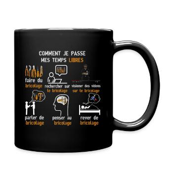 DIY free time DIY gift - Full Colour Mug - black - Right