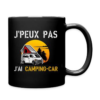 J'peux pas j'ai camping car - Mug uni - noir - Droite