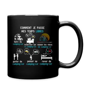 camping car temps libres cadeau camping car - Mug uni - noir - Droite