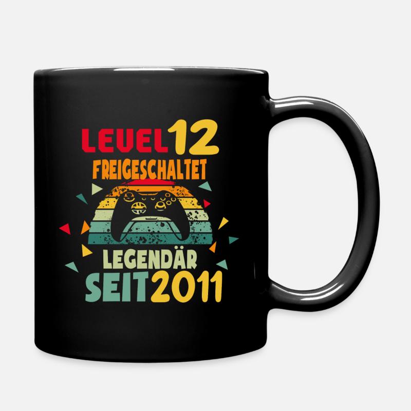 12. Geburtstag Kinder Gaming Gamer Zocker Geschenk - Tasse einfarbig - Schwarz