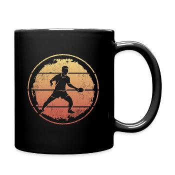 Tennis de Table Vintage Ping Pong Joueur de Tennis de Table - Mug uni - noir - Droite