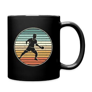 Joueur de tennis de table Ping Pong Vintage Tennis de table - Mug uni - noir - Droite