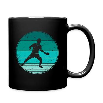 Joueur de tennis de table Retro Ping Pong Tennis de table - Mug uni - noir - Droite