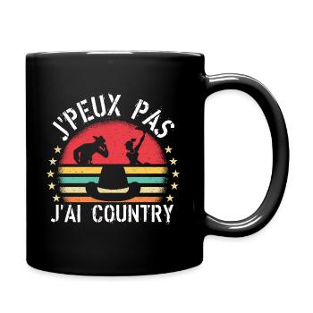 J Peux Pas J Ai Country cadeau vintage - Mug uni - noir - Droite