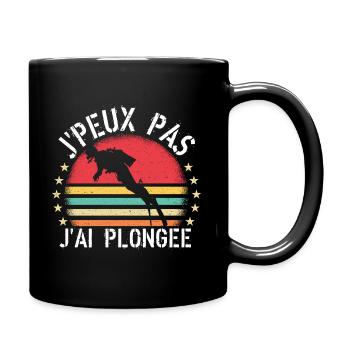 J Peux Pas J Ai Plongée cadeau vintage - Mug uni - noir - Droite