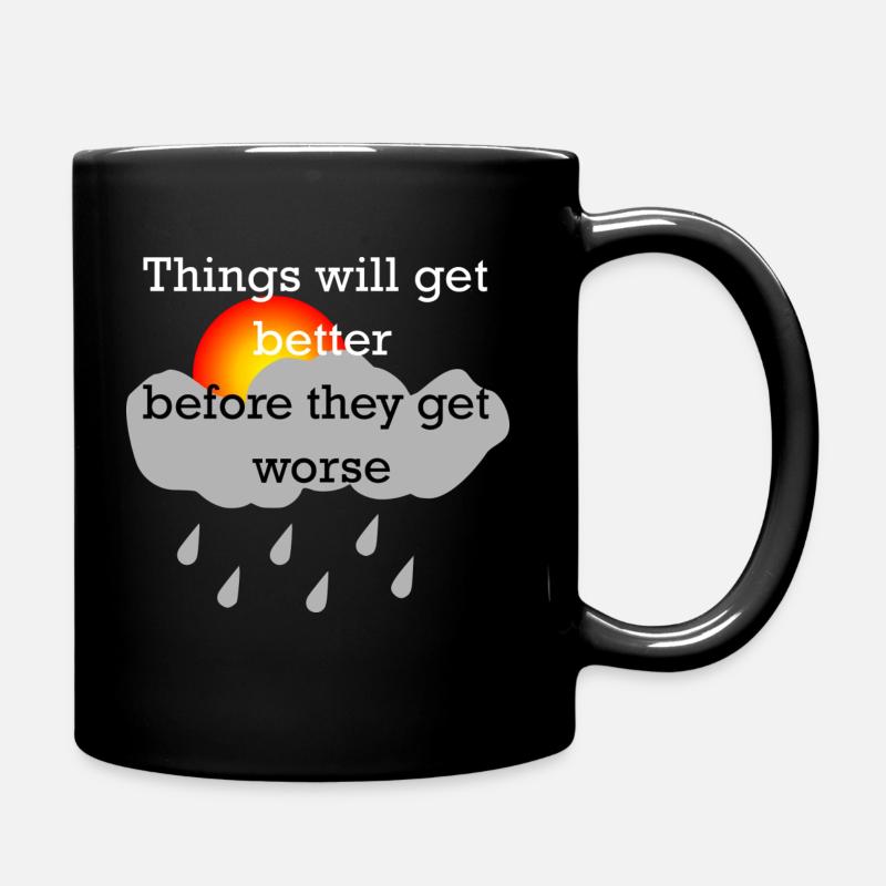 Nuage de pluie pessimiste - Mug uni - noir