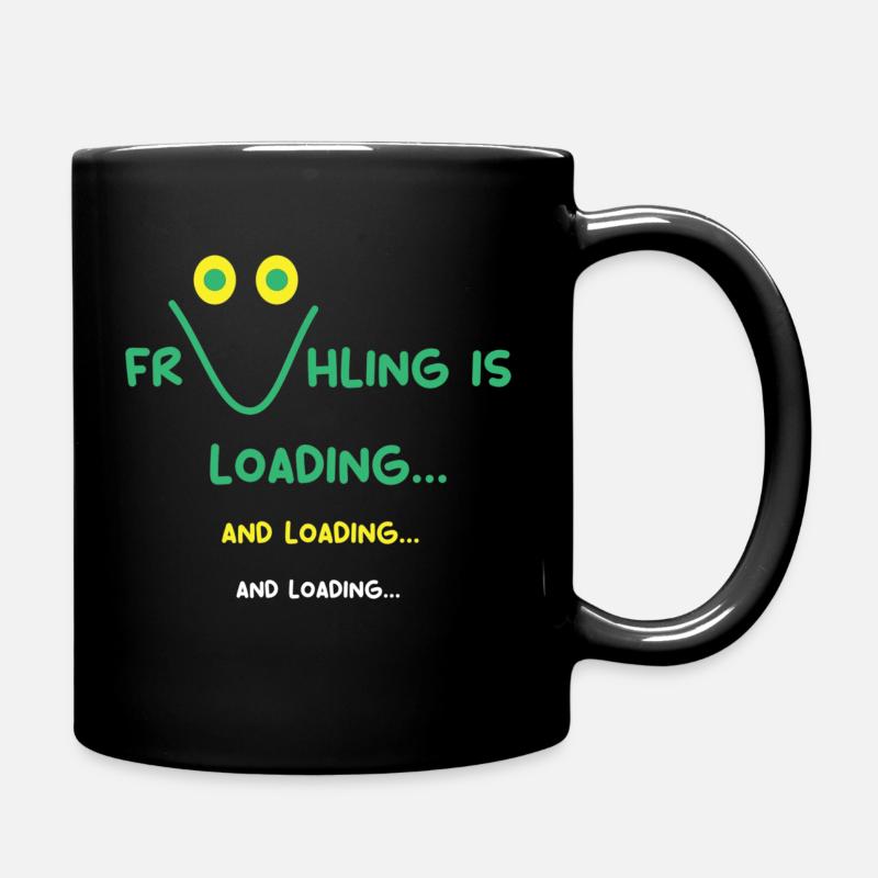wo ist der Frühling bitte?? - Tasse einfarbig - Schwarz