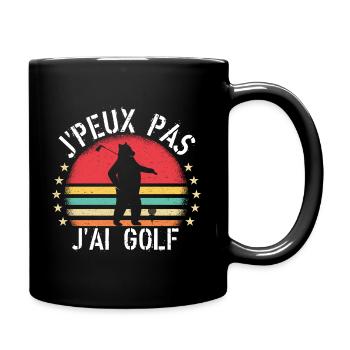 J Peux Pas J Ai Golf cadeau vintage - Mug uni - noir - Droite