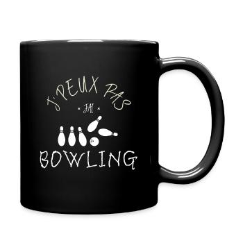 J'peux pas j'ai bowling - Mug uni - noir - Droite