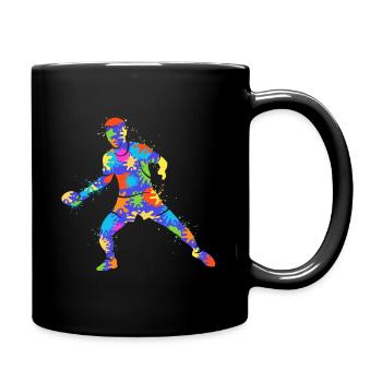 Table tennis player colorful Table tennis player - Full Colour Mug - black - Right