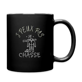 J'peux pas j'ai chasse - Mug uni - noir - Droite