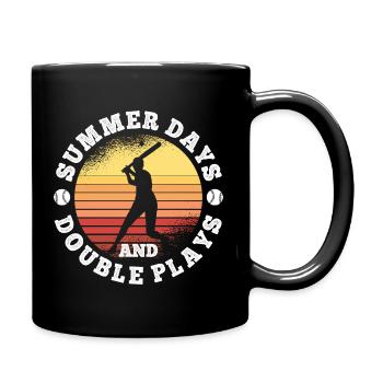 Baseball - Tasse einfarbig - Schwarz - Rechts