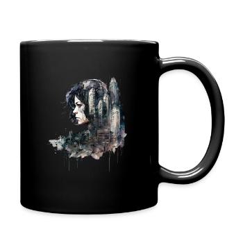 Anime No19 - Tasse einfarbig - Schwarz - Rechts