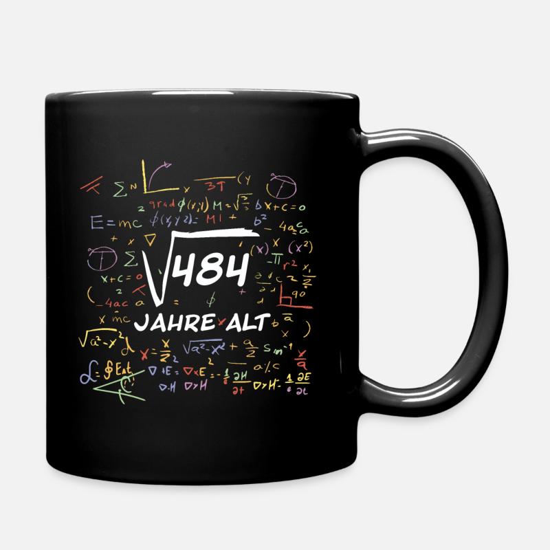 Mathe - Geburtstag - 22 Jahre - Tasse einfarbig - Schwarz