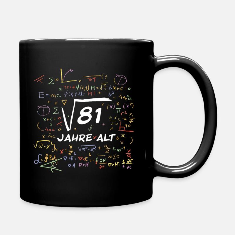 Mathe - Geburtstag - 9 Jahre - Tasse einfarbig - Schwarz