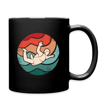 Skydiving Fallschirmspringer Vintage Skydiver - Full Colour Mug - black - Right