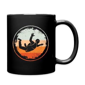 Parachutisme Vintage Fallschirmspringer Paradiver - Mug uni - noir - Droite