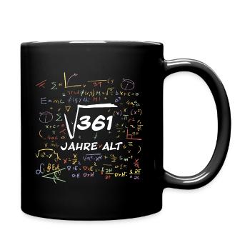 Mathe - Geburtstag - 19 Jahre - Tasse einfarbig - Schwarz - Rechts