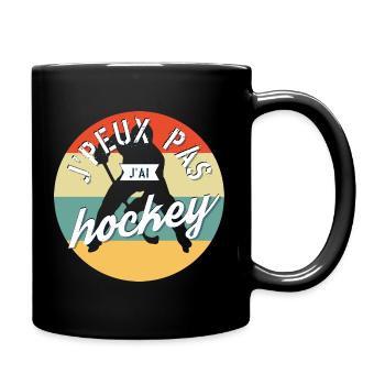 J'Peux Pas J'Ai Hockey - Vintage - Mug uni - noir - Droite