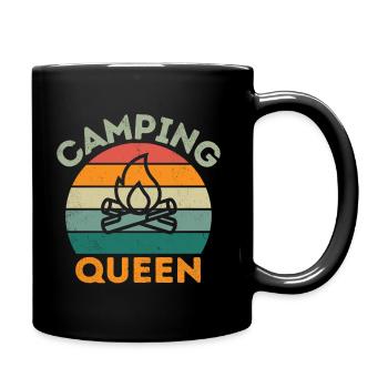 Camping Queen dans l’enfer rétro en détresse, - Mug uni - noir - Droite