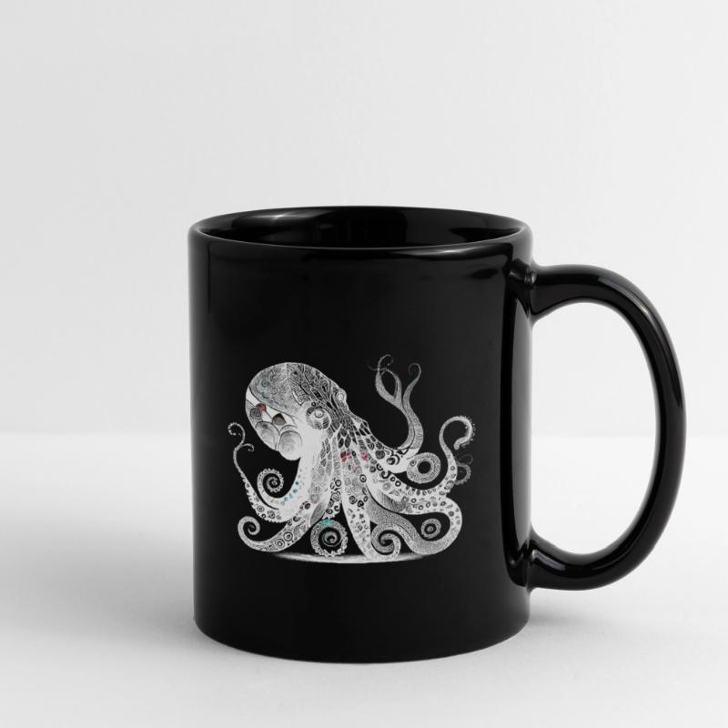 Cool octopus design with Aztec pattern Full Colour Mug