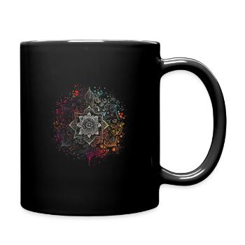 Encre d’aérographe colorée Boho Mandala - Mug uni - noir - Droite